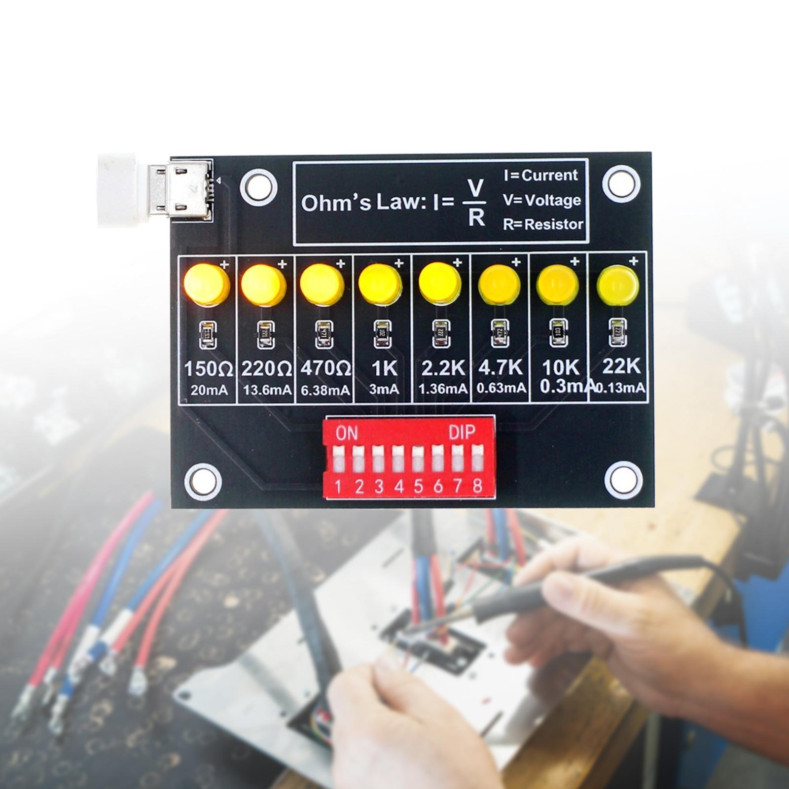 Diy Electronics Learning Kit - DIY Lötpraxis-Set Ohmsches Gesetz Lernboard Metall