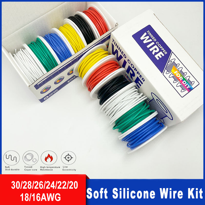 Diy Electronics Project Kit - Weiches Silikondraht-Set, 16 AWG, 18 AWG,